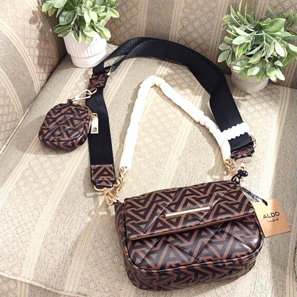 Final Price! NWT Aldo Monogram Quilted Convertible Crossbody Bag